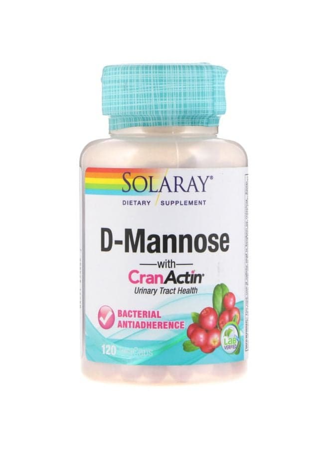 D-Mannose With CranActin Dietary Supplement - 120 Veg Capsules