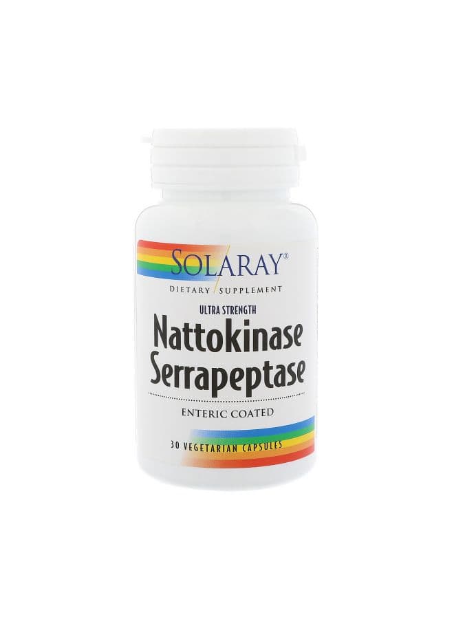 Nattokinase Serrapeptase - 30 Vegetarian Capsules