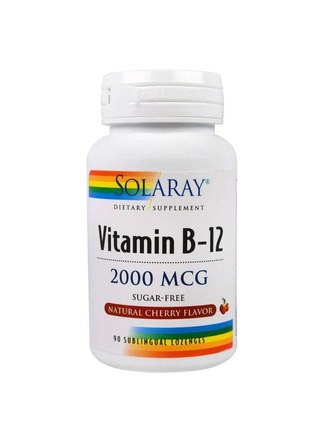 Vitamin B-12 2000mcg Dietary Supplement (Natural Cherry) 90 Sublingual Lozenges