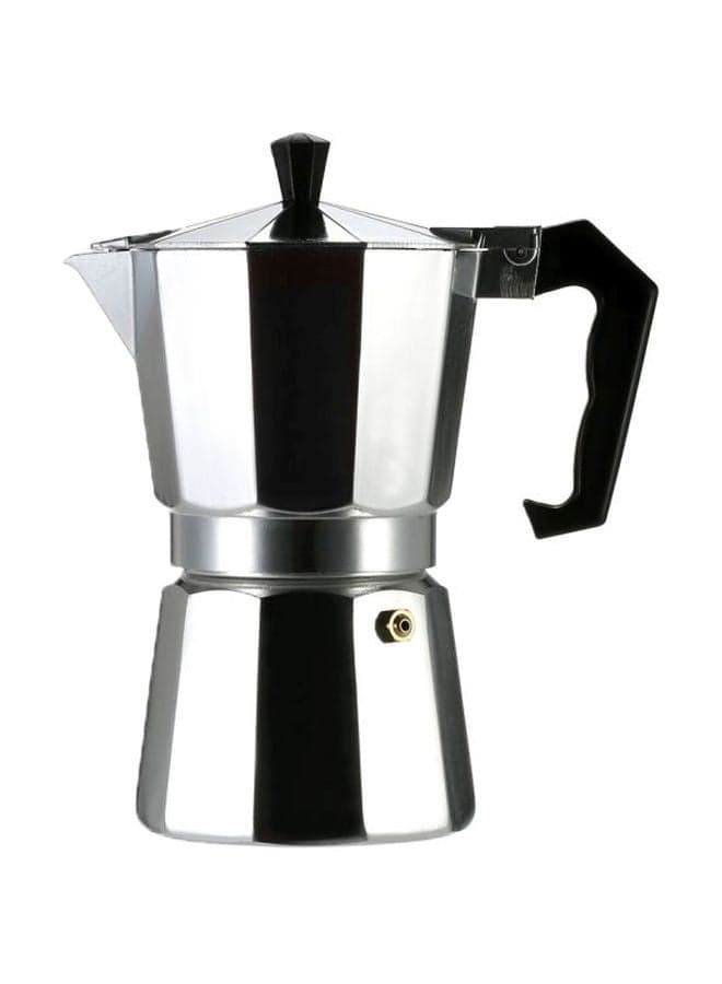 12 Cup Stove Top Espresso Coffee Maker Silver/Black 23x20.5x11.2cm