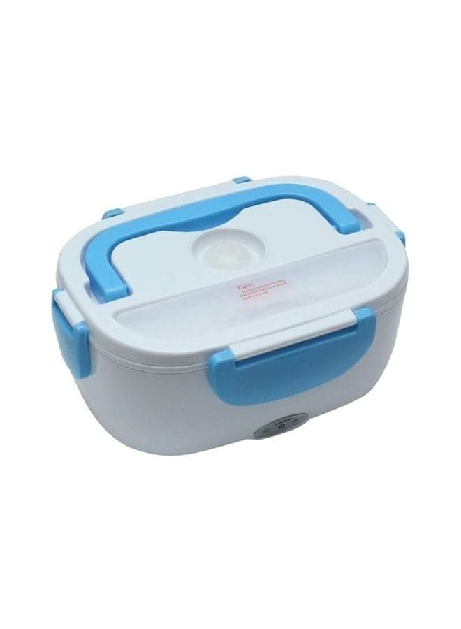 Electric Heating Lunch Box White/Blue 11.8x25.6x18.2cm