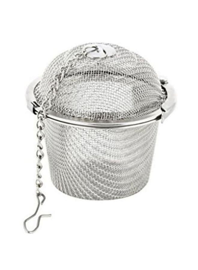 Stainless Steel Filter With Chain And Hook Silver