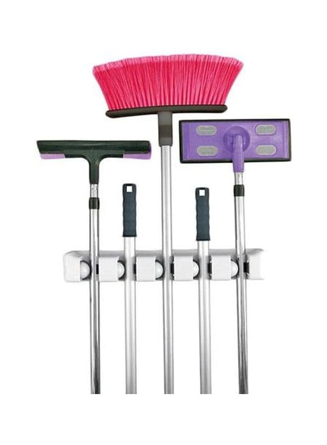 Wall Mount Mop Holder Organizer Multicolour 27x7.2x6.5cm