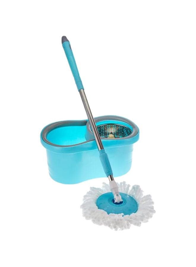 Rotating Spin Mop With Bucket Blue/White/Silver