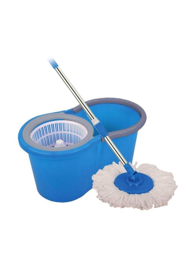 360 Degree Spin Mop Bucket With Rotating Dry Heads Multicolour
