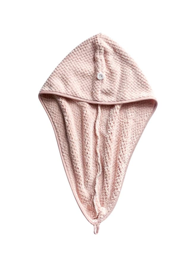 Hair Towel Wrap With Button Pink 21x2x20cm
