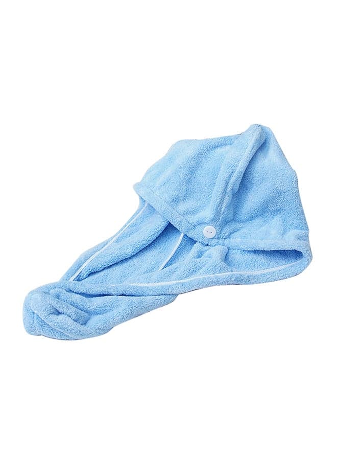 Hair Towel Wrap With Button Light blue 16x3x12cm