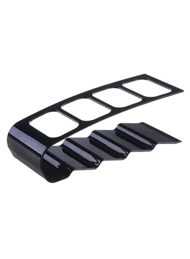Modern Chic Space Saving Remote Control Organizer Black 7 x 18centimeter