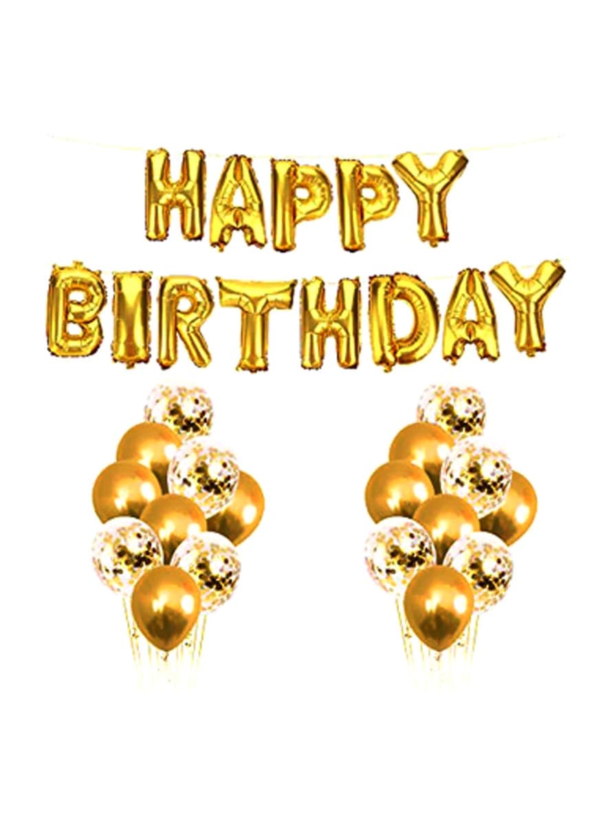 Happy Birthday Aluminum Foil Balloon Set