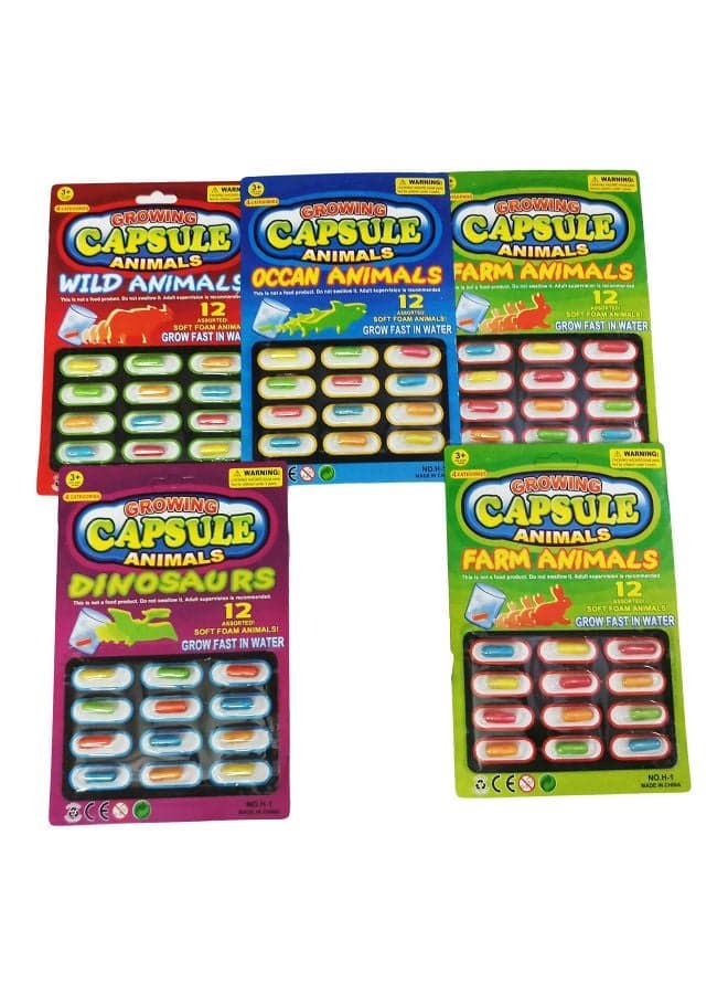 Pack Of 5 Growing Animal Capsules 634480716856