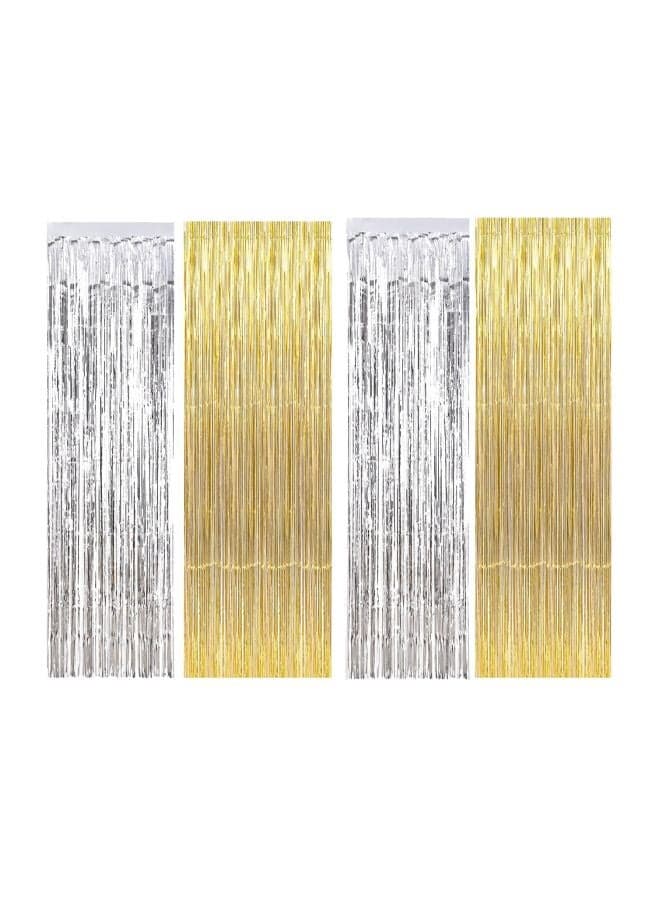 Pack Of 4 Foil Curtain For Birthday Decoration STO2351