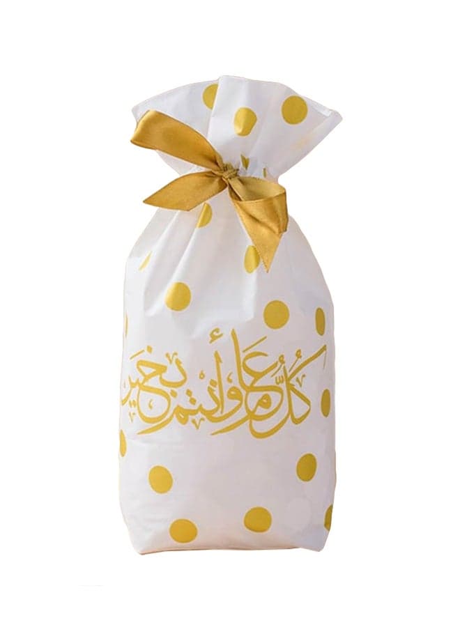 50-Piece Fashionable Wrapping Bag White/gold