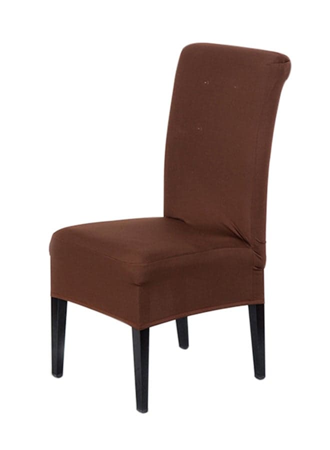 Solid Design Chair Cover Light Brown 25x1x15centimeter