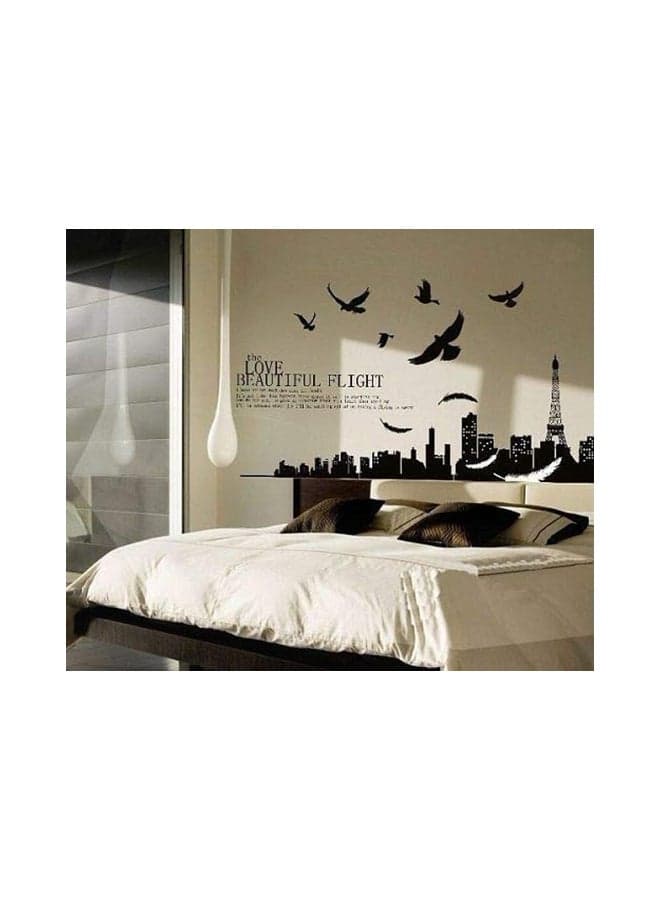 Beautiful Flights Miihome Removable Wall Decal Sticker Black 3.4 x 59.8 x 3.6centimeter