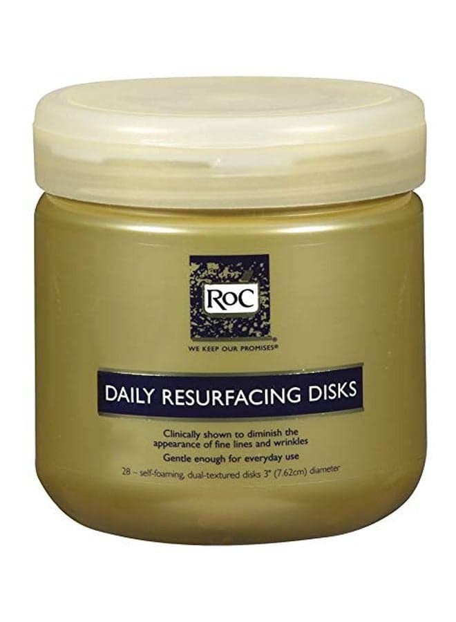 28-Piece Daily Resurfacing Facial Disks Removing Pads White