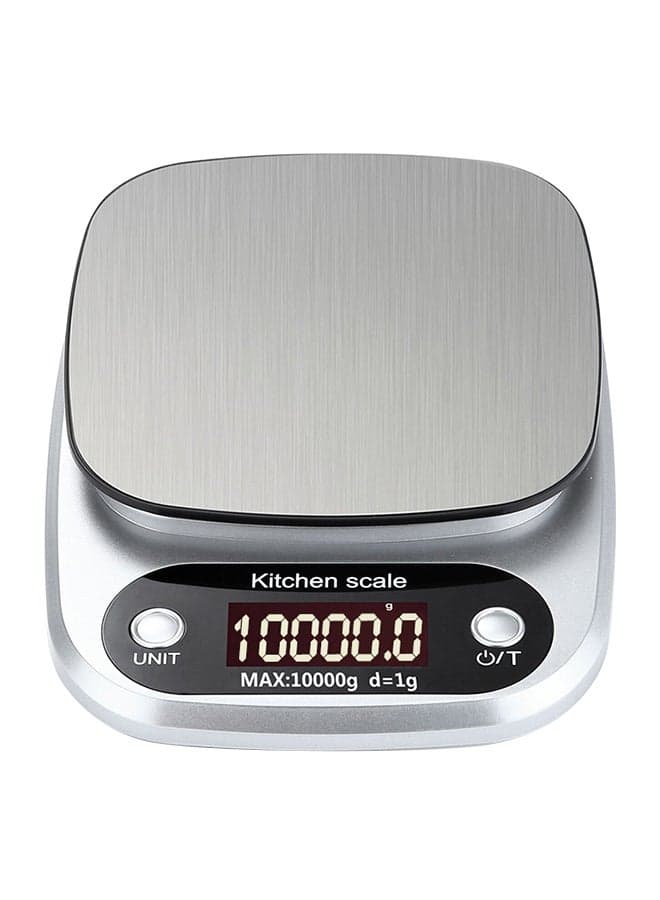 Portable Mini Digital Kitchen Scale Silver 21.60x3.60x16.80cm