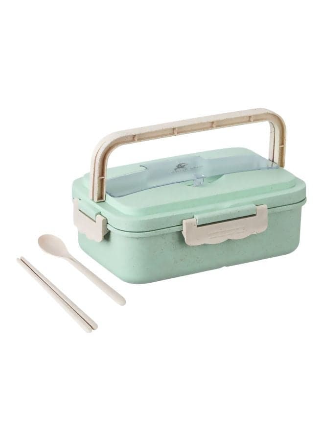 Plastic Lunch Box With Spoon And Chopsticks Assorted 1000ml