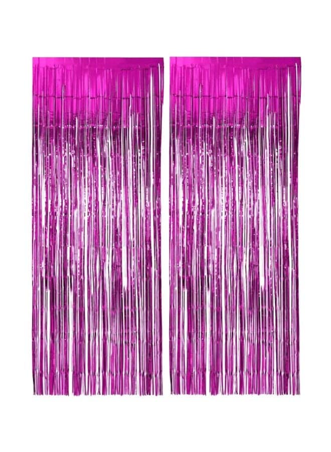 2-Piece Decorative Foil Door Curtain FLCNPK02