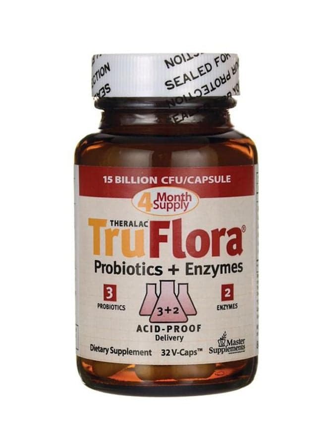Truflora Probiotics + Enzymes Dietary Supplement - 32 Vcaps