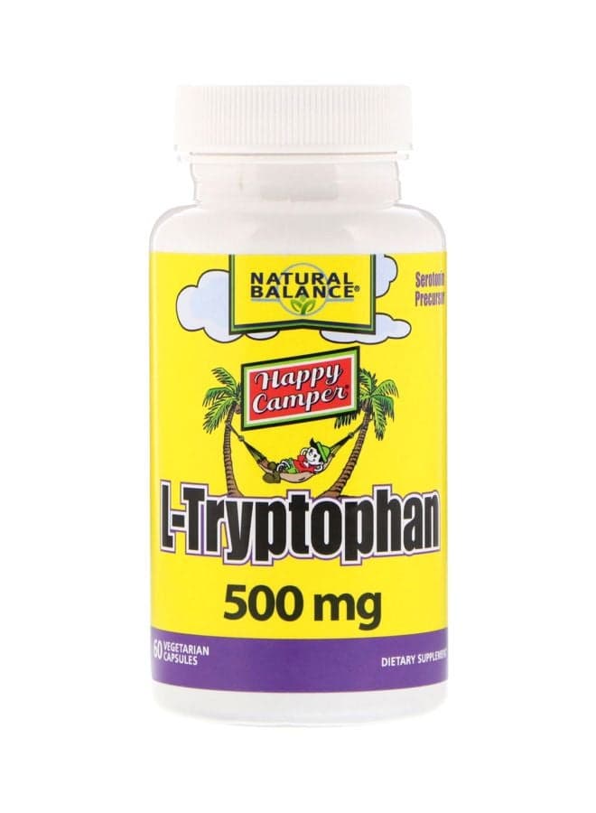 L-tryptophan Dietary Supplement 500 mg - 60 Vegetarian Capsules