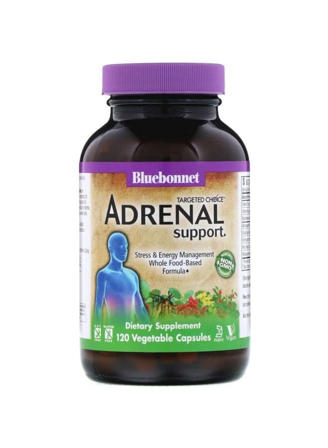 Adrenal Support Dietary Supplement - 120 Vegetable Capsules