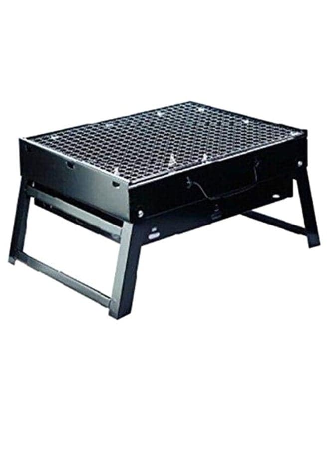 Compact Portable And Folding Outdoor BBQ Charcoal Grill Black
