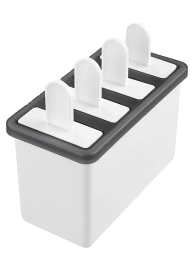 4-In-1 Creative DIY Popsicle Ice Cream Mold Set Black/Grey 13.5x7x8cm