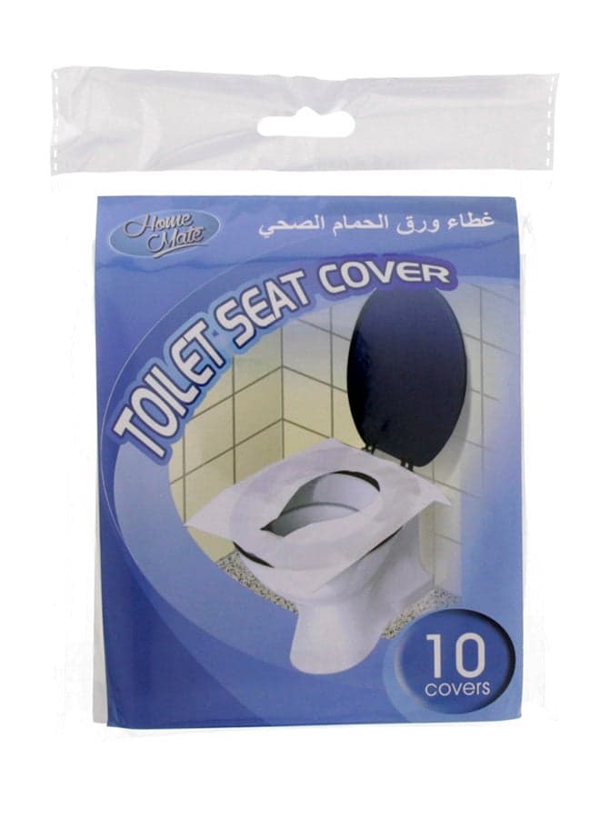 10-Piece Disposable Toilet Seat Cover Set White