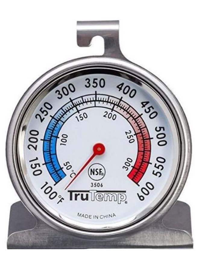 Stainless Steel Oven Baking Thermometer Silver/White/Red