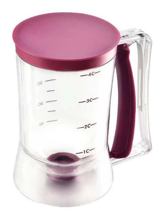 Pancake Cupcake Batter Dispenser Clear/Pink