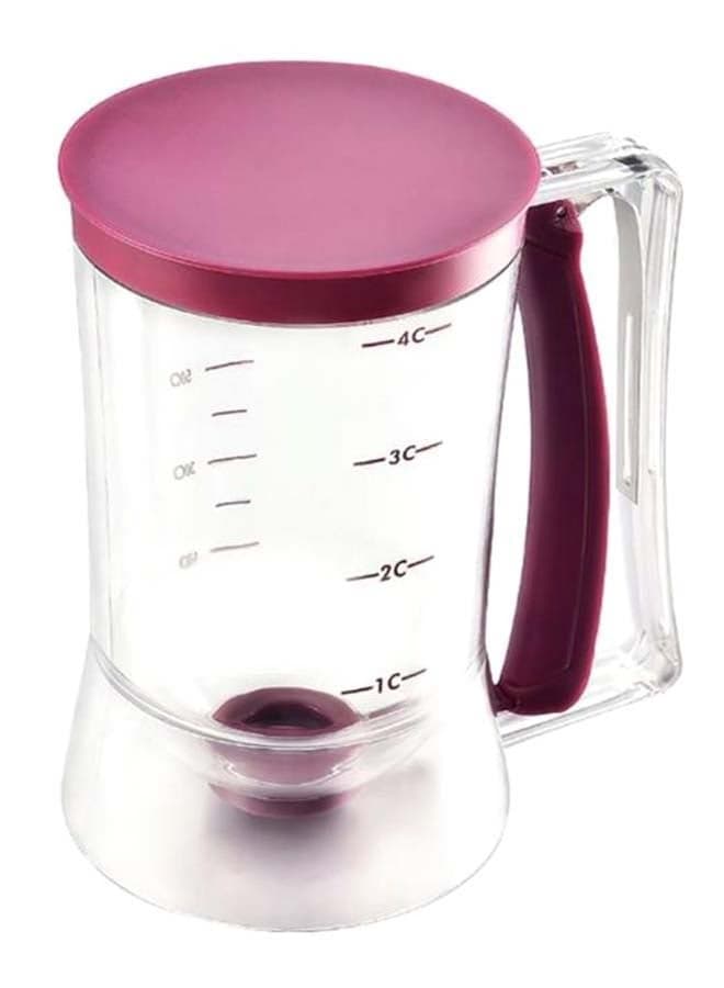 Pancakes Batter Milk Measuring Dispenser Clear/Purple