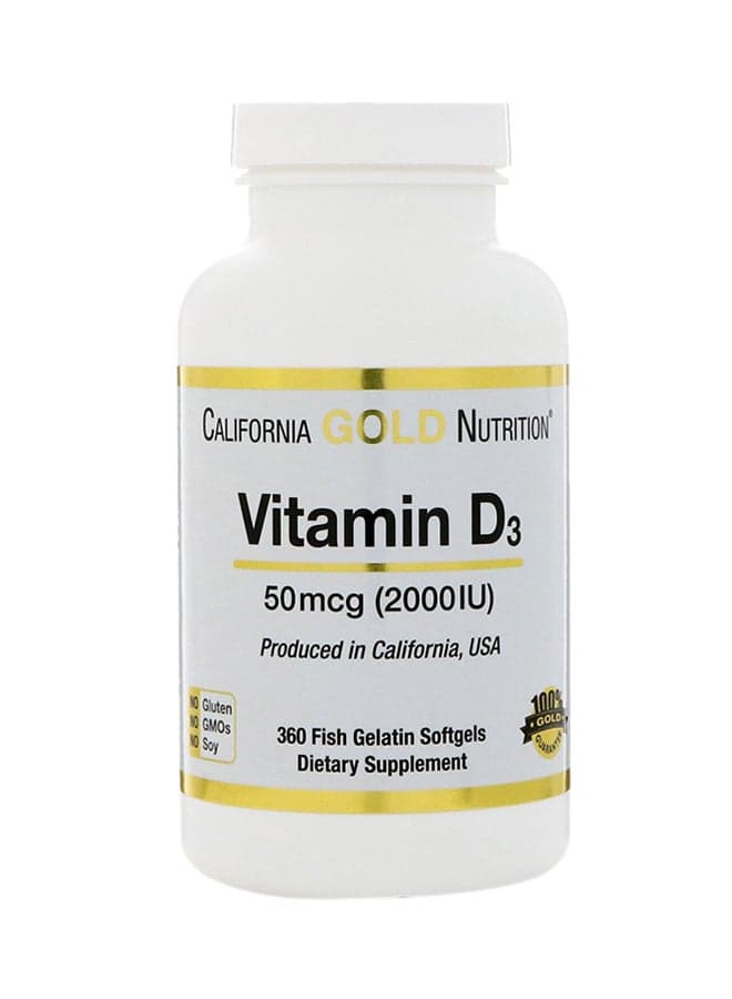 Vitamin D3 50 Mcg 360 Fish Gelatin Soft Gels