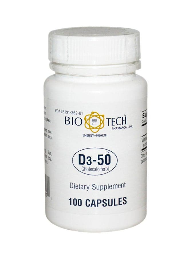 D3-50 Cholecalciferol - 100 Capsules