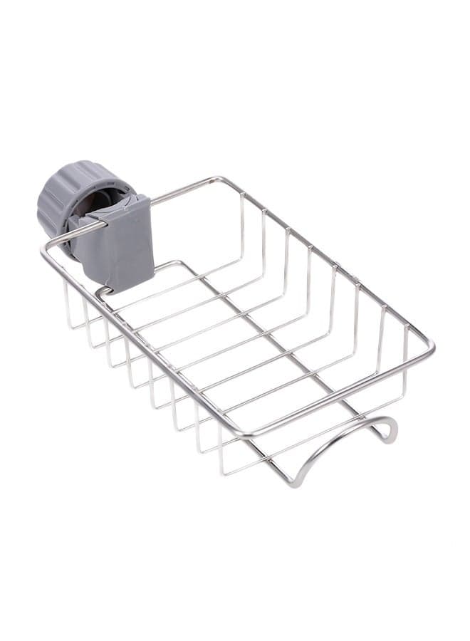 Stainless Steel Faucet Sponge Holder Silver/Grey
