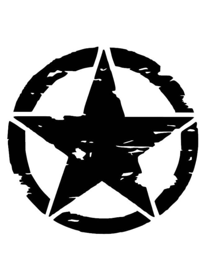 Five-Pointed Star World War II Car Sticker