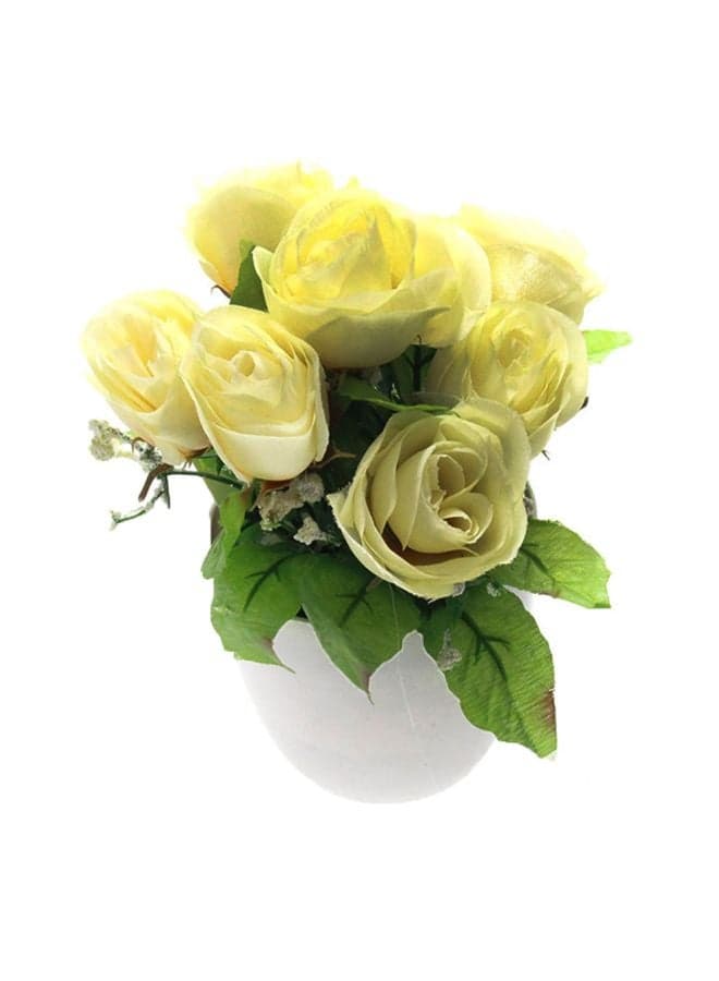 Decorative Artificial Flower Yellow/Green/White
