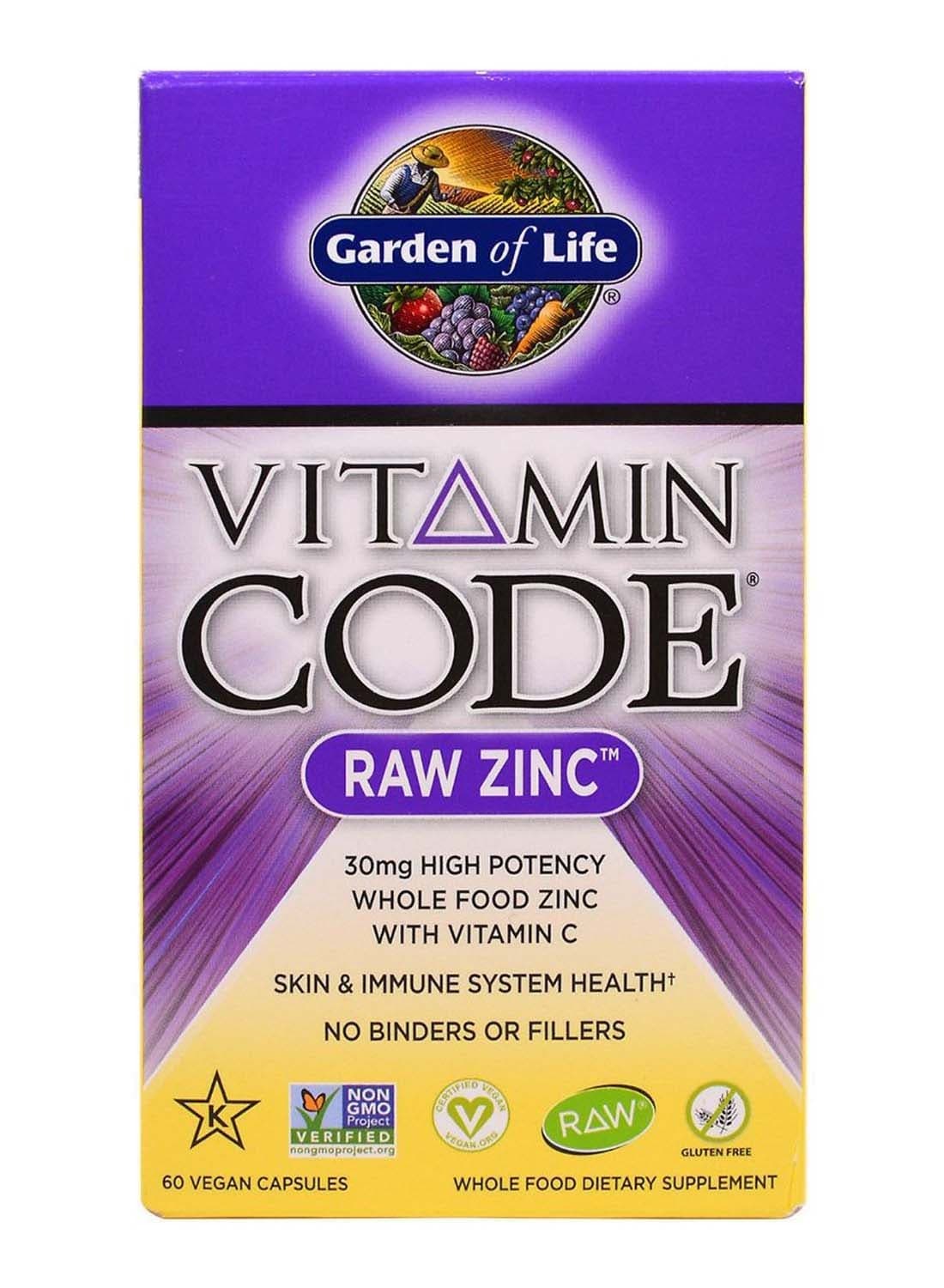 Vitamin Code Raw Zinc - 60 Veggie Capsules