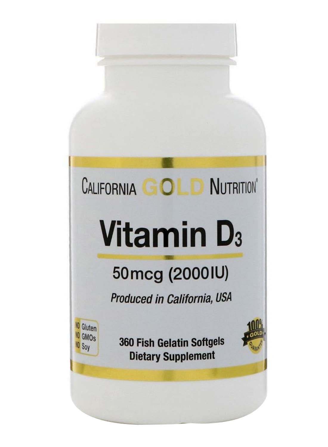 Vitamin D3 - 360 Fish Gelatin Softgels