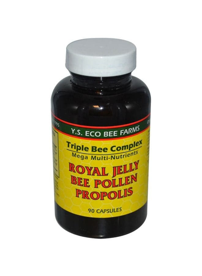 Royal Jelly Bee Pollen Propolis Dietary Supplement - 90 Capsules
