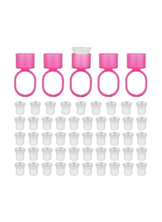 Disposable Tattoo Ink Cup Set Pink/White