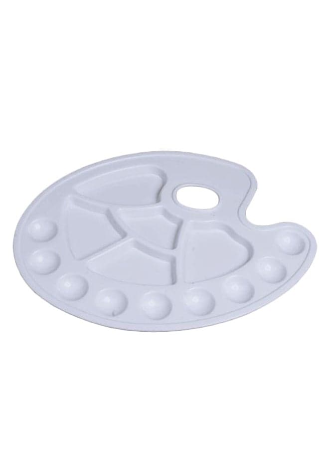 Paint Tray Palette With Thumb Hole White
