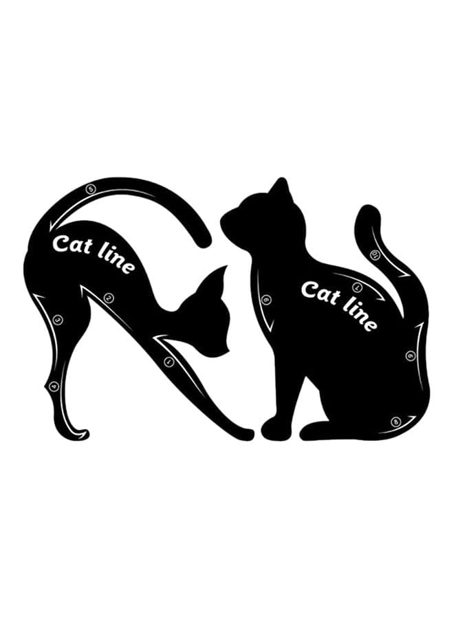 Cat Shape Eyeliner Stencil Smoky Eyeshadow Plate Black