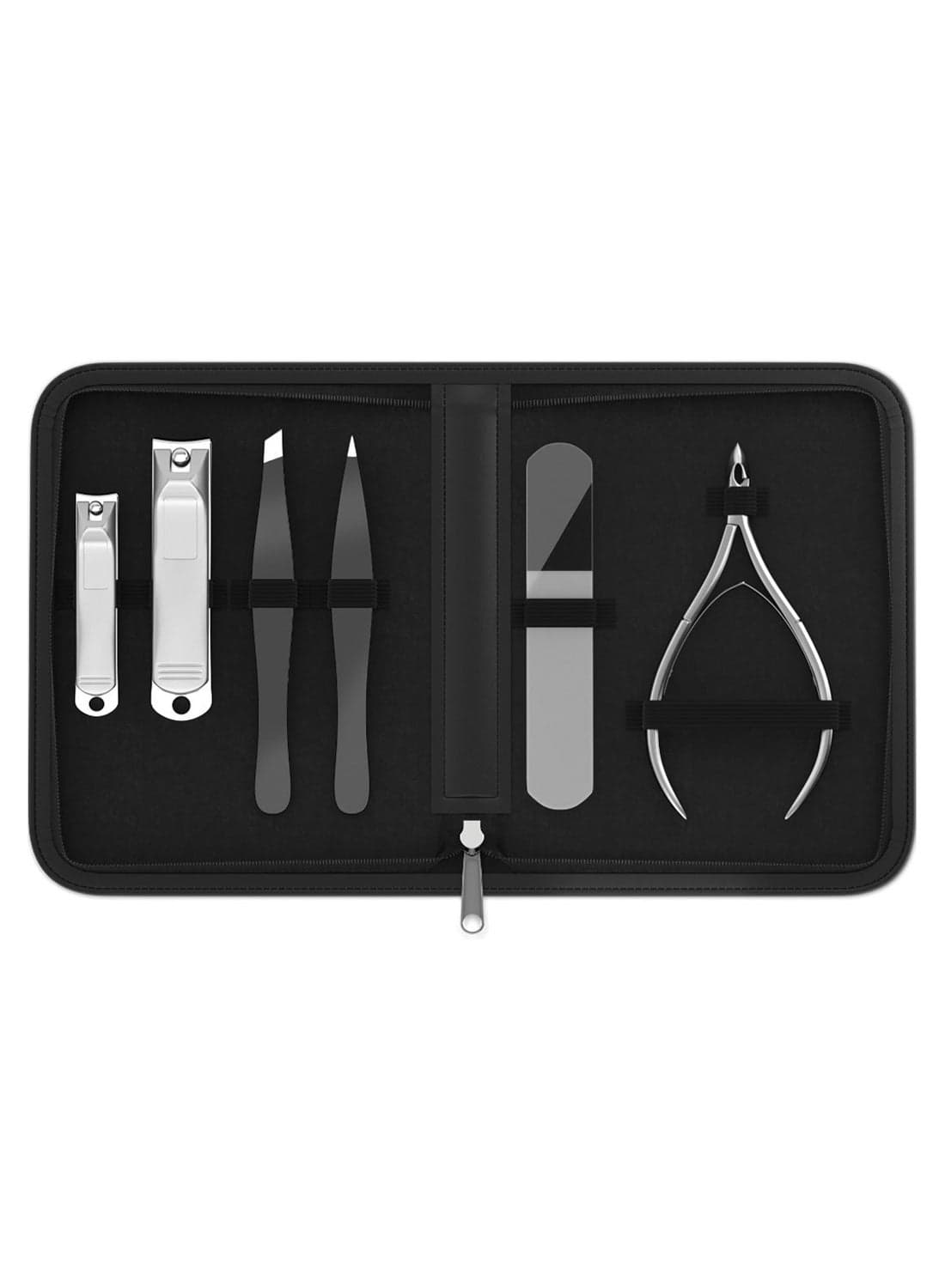 6-Piece Personal Care Grooming Set With Case Silver/Black/Grey