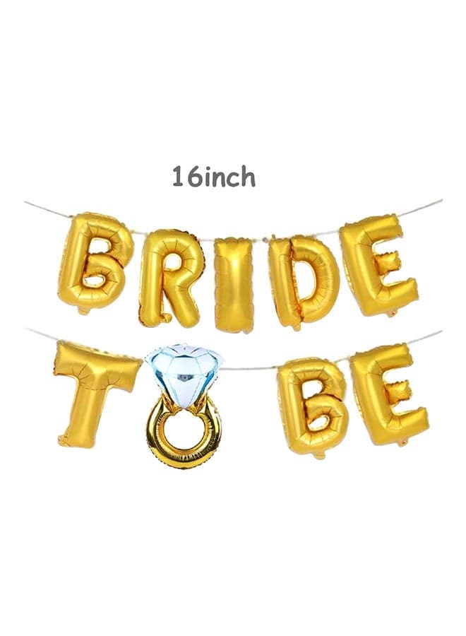 Bride To Be Letter Foil Diamond Ring Balloon 16inch