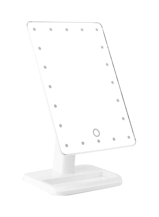 20-LED 180 Rotating Mirror White/Clear