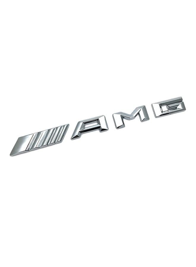 3D Silver Badge Decal Emblem Car Sticker For Mercedes Benz Amg