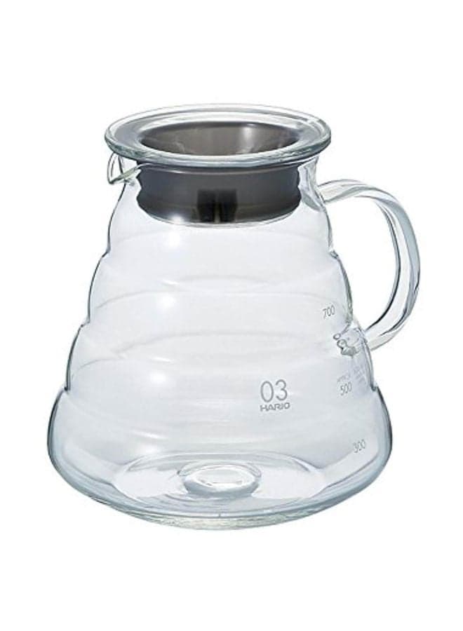 Glass Coffee Carafe Clear/Silver Clear/Silver