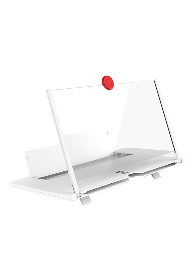 3D Effect Large Screen Magnifier With Desk Holder White