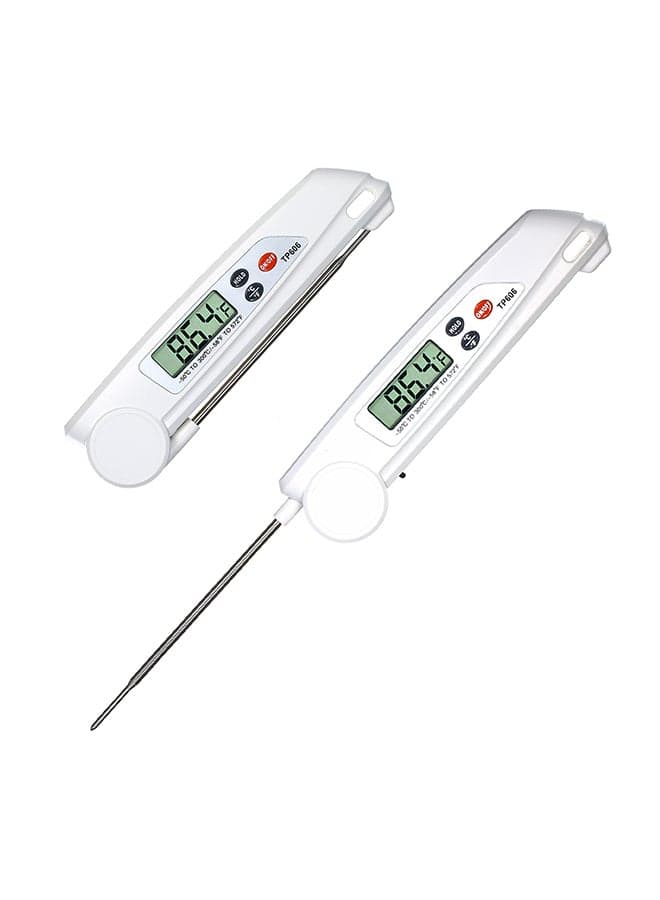 LCD Food Thermometer White 10.63 x 1.57inch