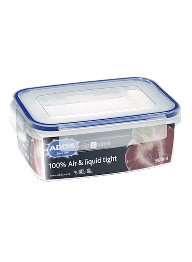 Rectangle Foodsaver Clip And Close Container Blue/Clear 900ml